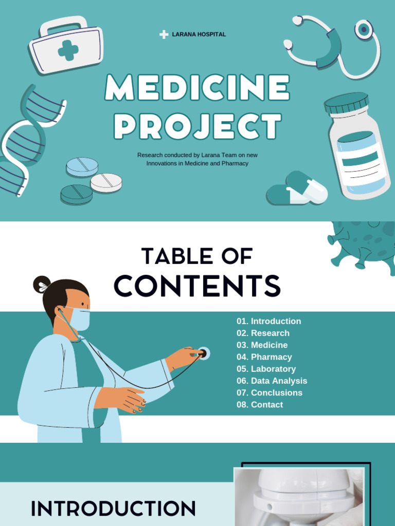 Blue and White Simple Medicine Project Presentation | PDF