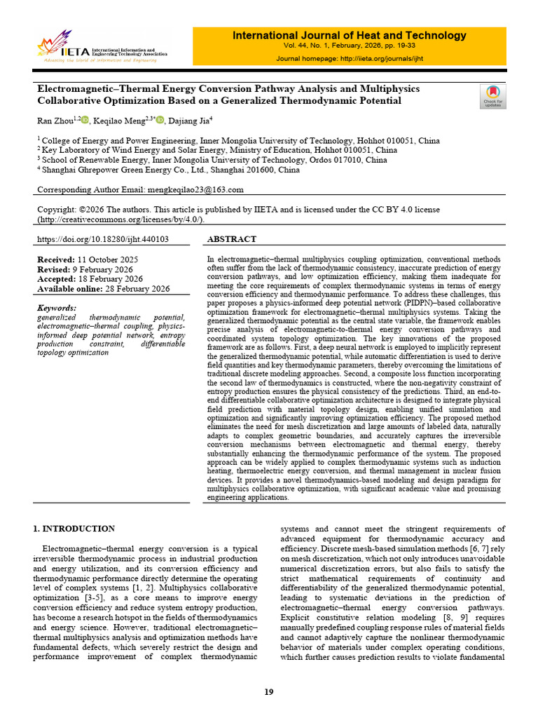 Ijht 44.01 03 | PDF | Thermodynamics | Mathematical Optimization