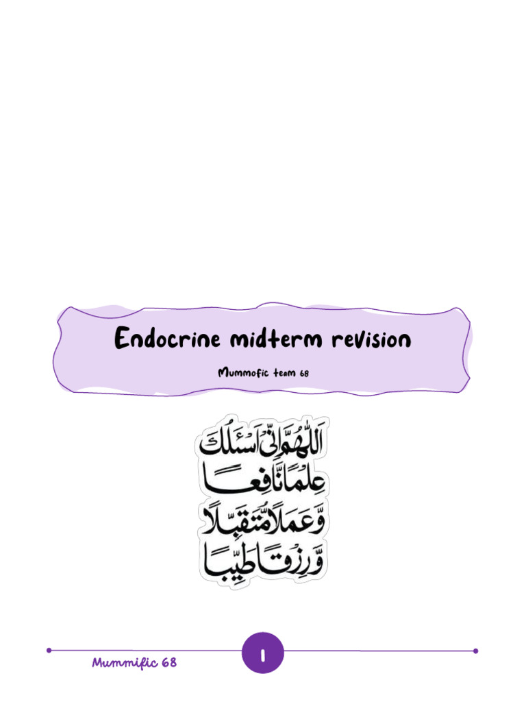 Endo Summary | PDF | Thyroid | Pituitary Gland
