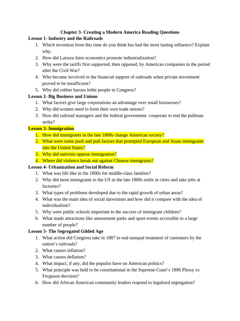 Chapter 3 Questions | PDF