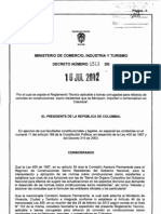 Decreto 1513 16jul2012 Refuerzo Corrugado NTC2289 2007