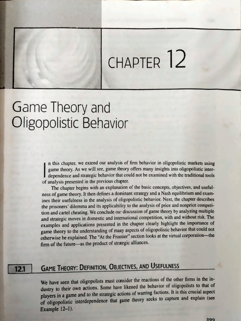 Game Theory - Nash Equilibrium | PDF