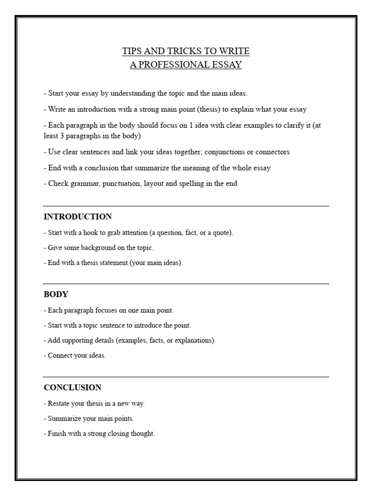 Tips and Tricks To Write | PDF