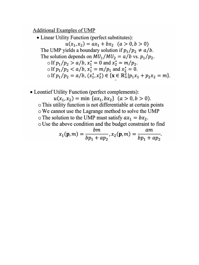 Utility Maximization Shortcuts | PDF