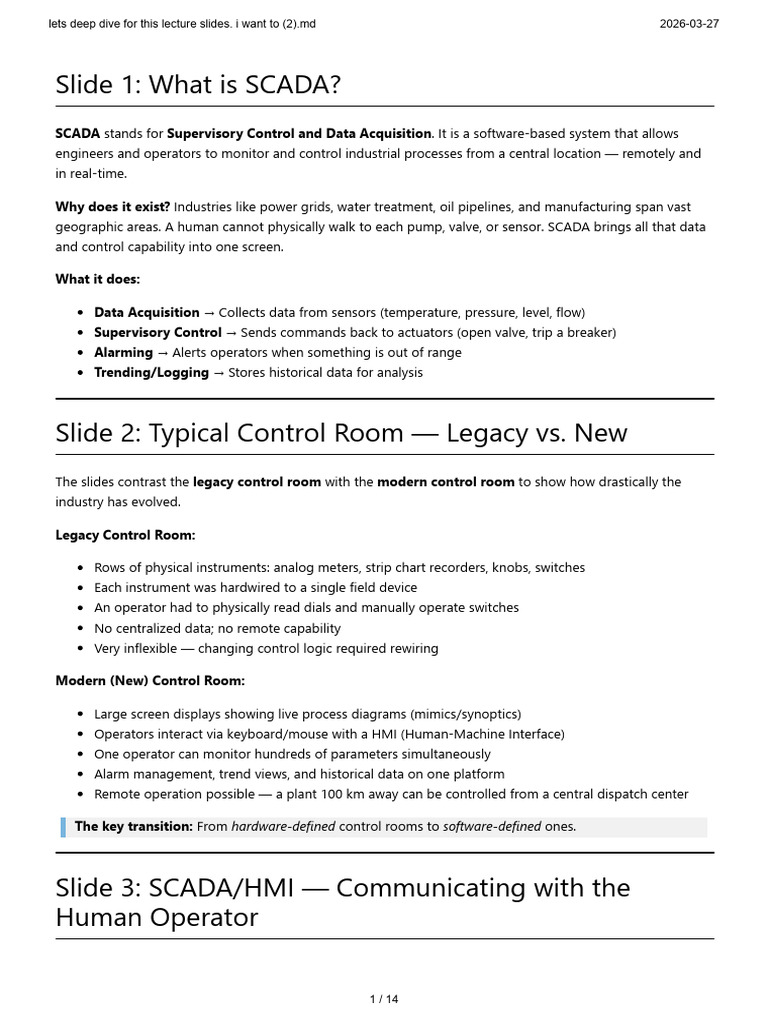 SCADA Deepdive | PDF | Scada | Programmable Logic Controller