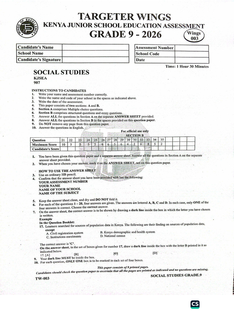 Targeter Wings 003 Grade 9 SST | PDF