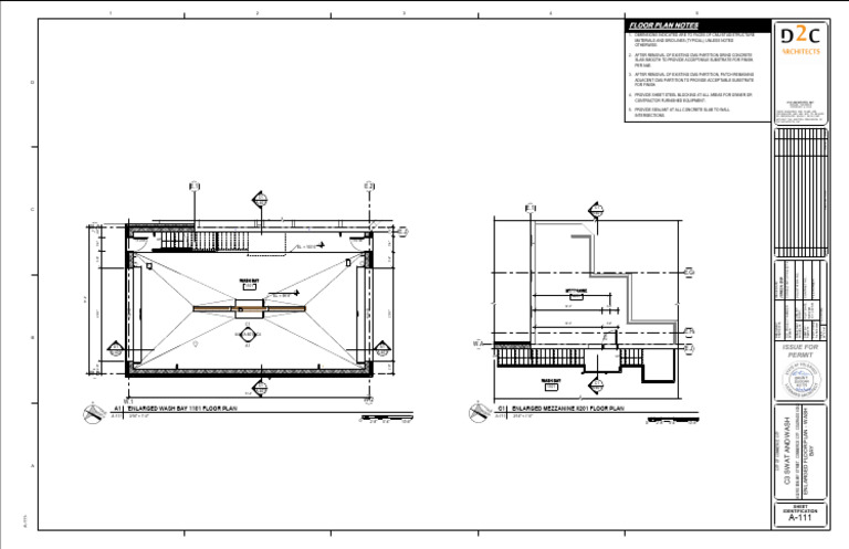 A-111 - Enlarged Floor Plan - Wash Bay | PDF | Civil Engineering | Chess