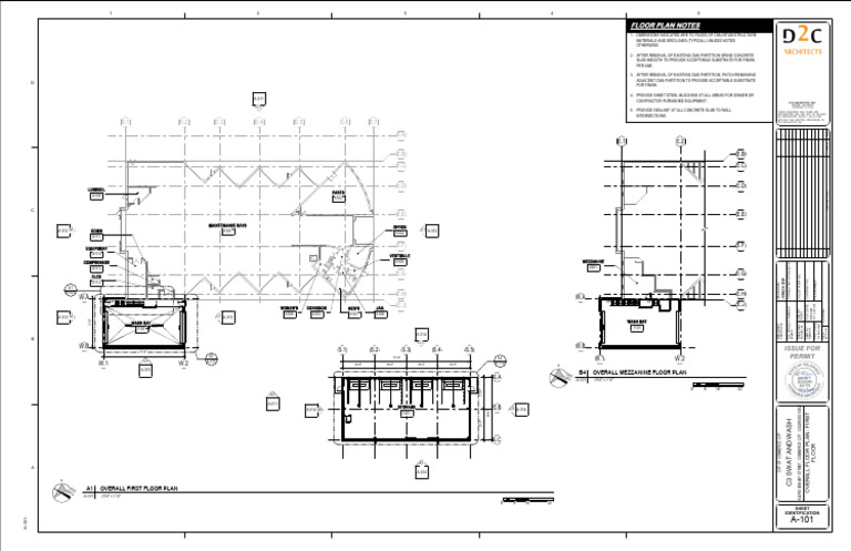 A-101 - Overall Floor Plan - First Floor | PDF | Architectural Elements ...