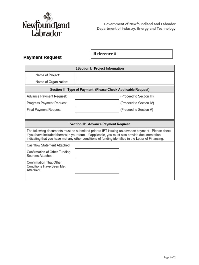 Payment Request Form | PDF