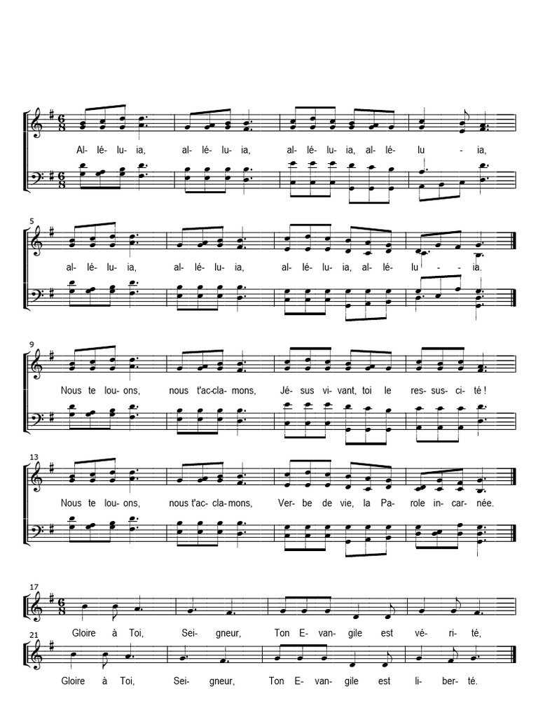 Messe Reunion Alleluia | PDF | Chemini Atseret | Liturgie catholique