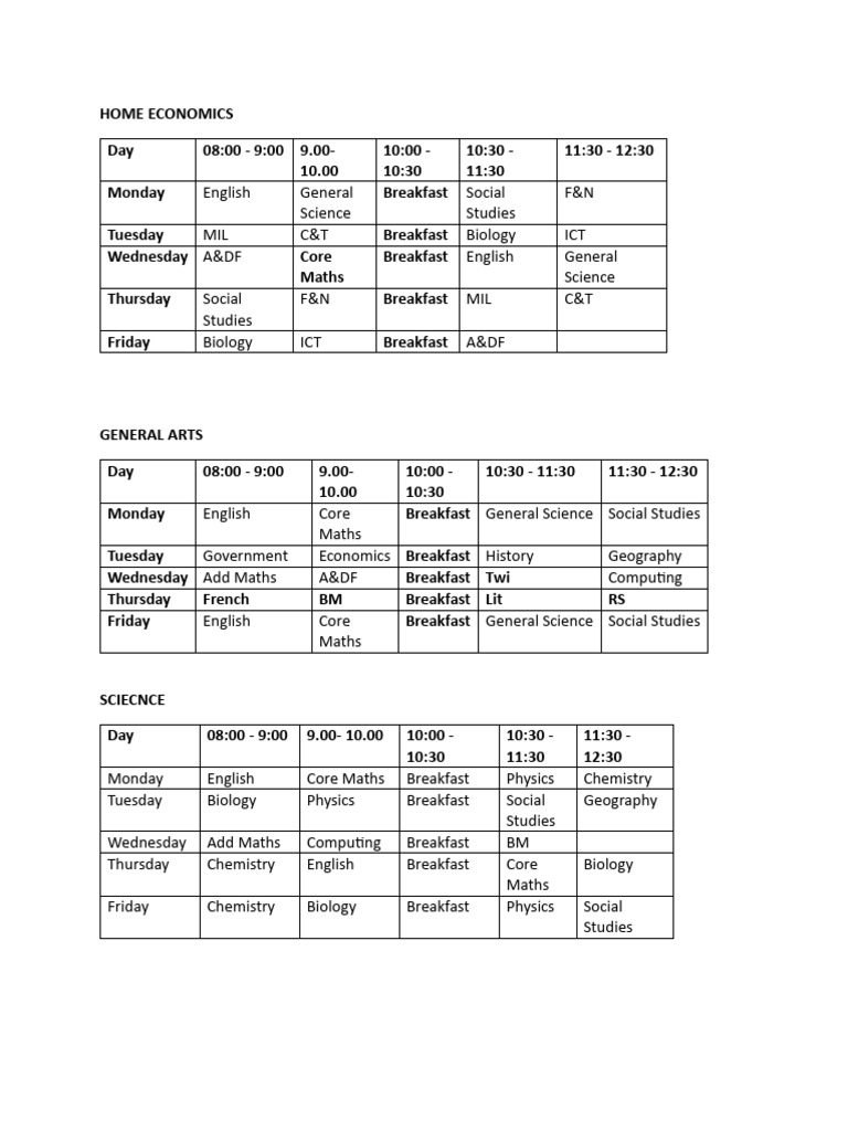 Virtual Lessons Timetable-1 | PDF