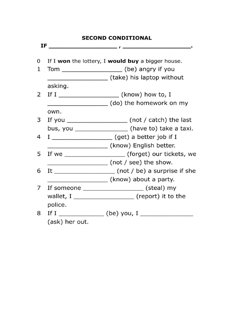 Extra - 2nd Conditional | PDF