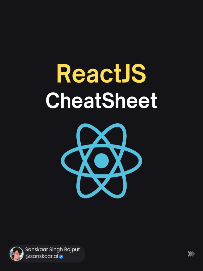 ReactJS CheatSheet | PDF
