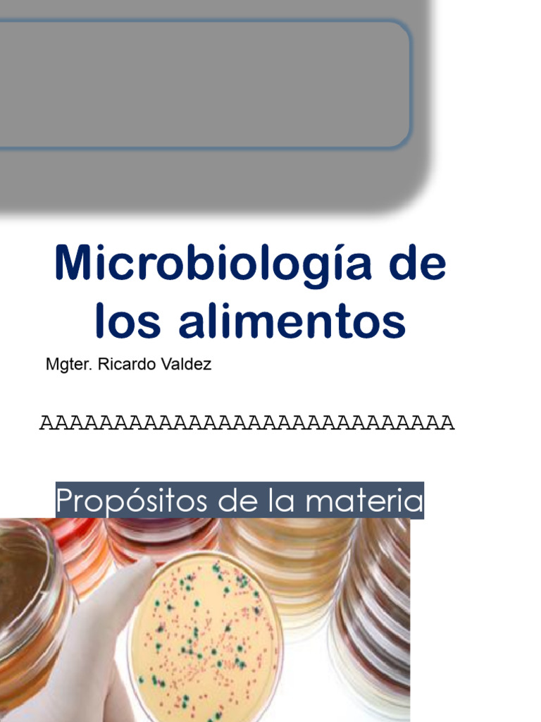 1-Microbiología de Alimentos | PDF | Alimentos | Vitamina