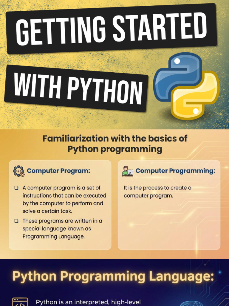 Getting Started With Python | PDF