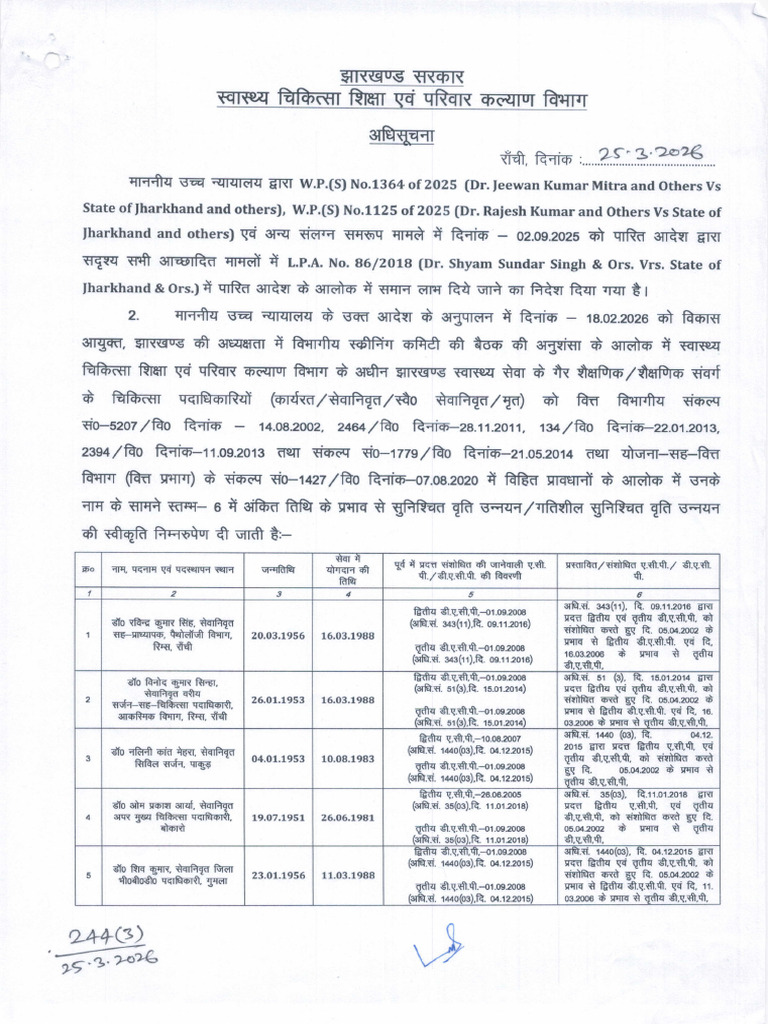 244 (3) Dated 25-03-2026 (Notification of Court Case DACP) | PDF