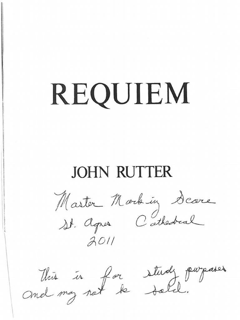 Requiem Score Rutter | PDF