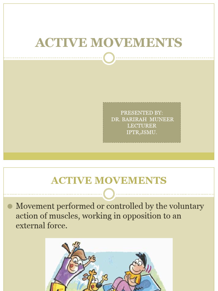 Lec 1 Active Movements (Dr. Barirah) | PDF | Anatomical Terms Of Motion ...
