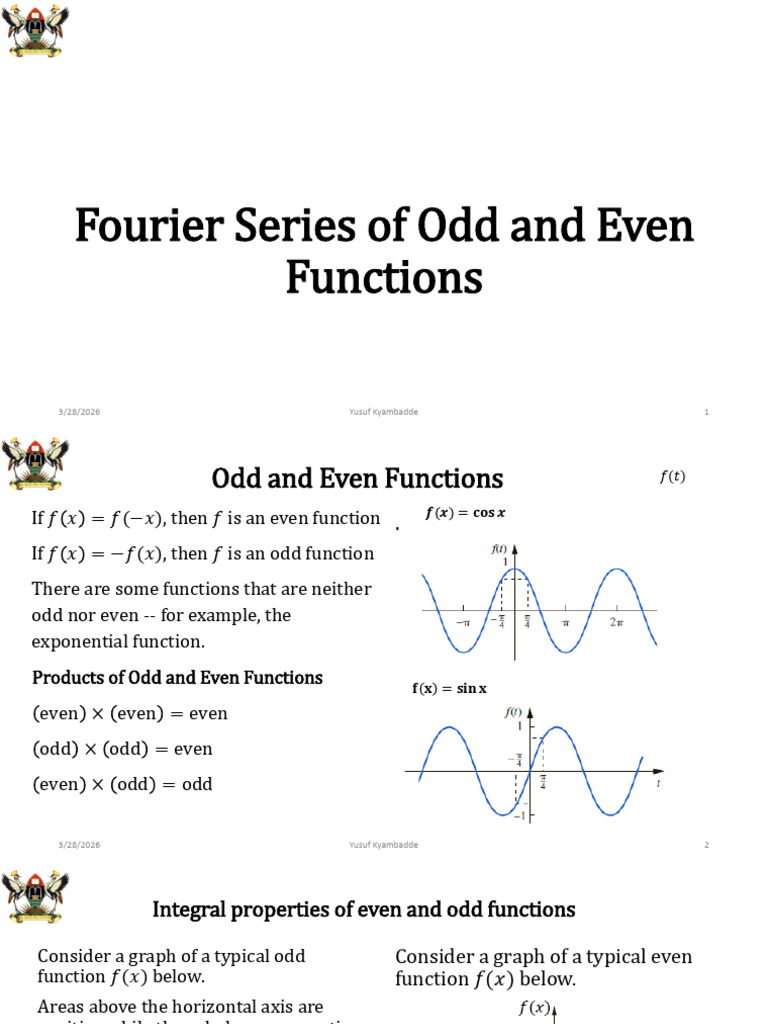 Fourier Series Lecture Two | PDF | Algebra | Calculus