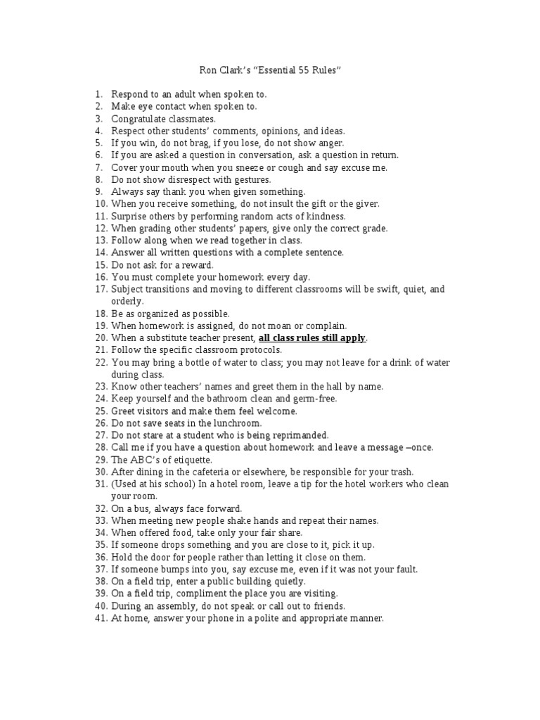 Essential 55 Rules PDF