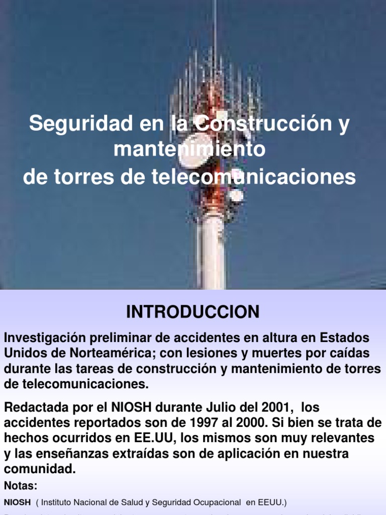 Seguridad en Torres de Comunicaciones Grúa (máquina)
