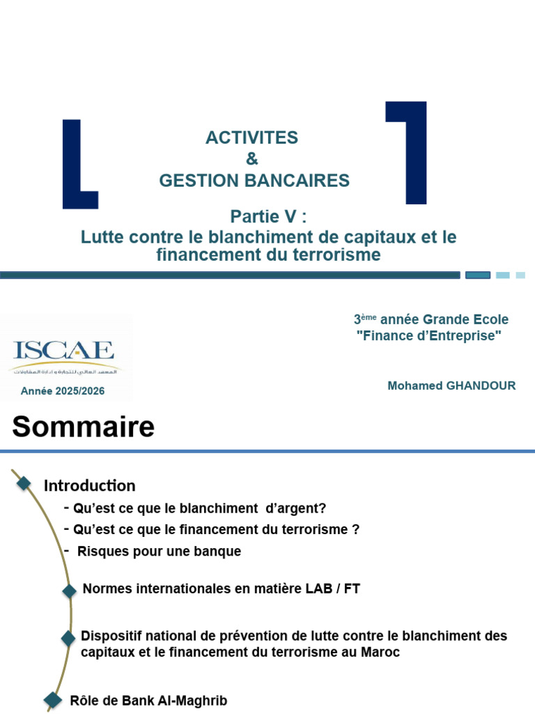 Activités Et Gestion Bancaires - Partie 5 | PDF | Blanchiment d'argent