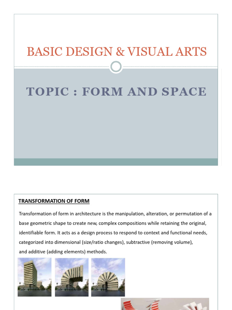 Form and Space - Basic Design & Visual Arts - 1 | PDF | Space | Shape