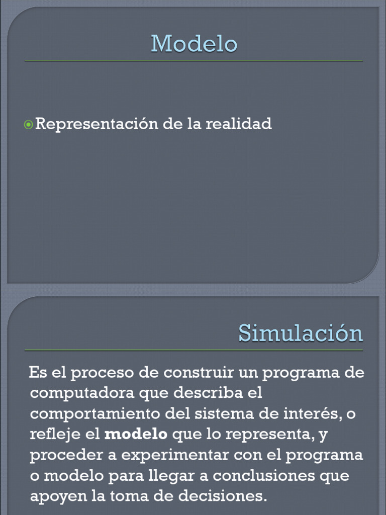 Unidad 1 SIM | PDF | Sistema | Simulación