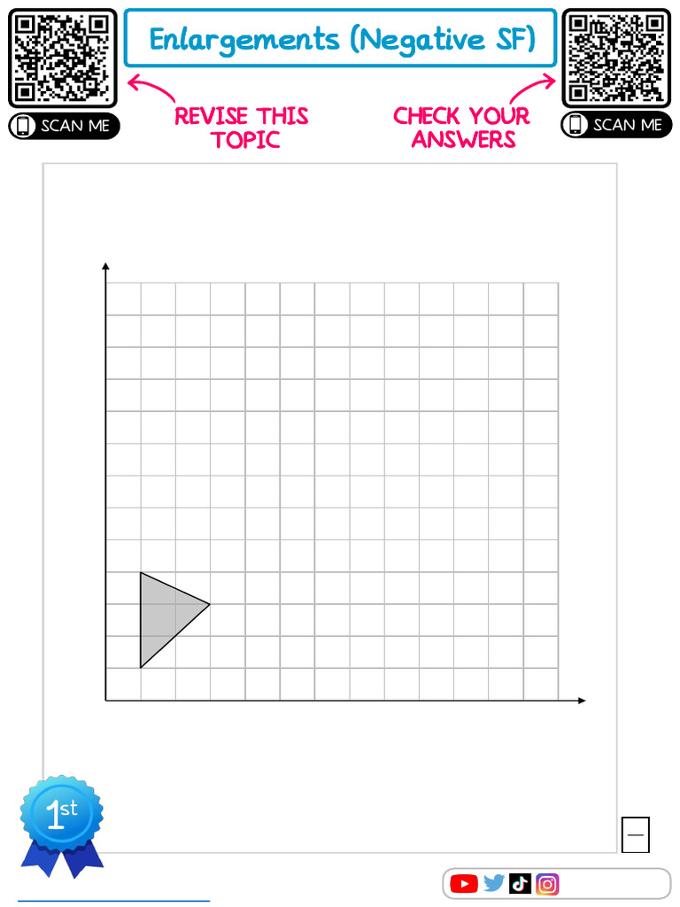 Enlargements (Negative Scale Factor) AQA | PDF | Mathematical Concepts ...