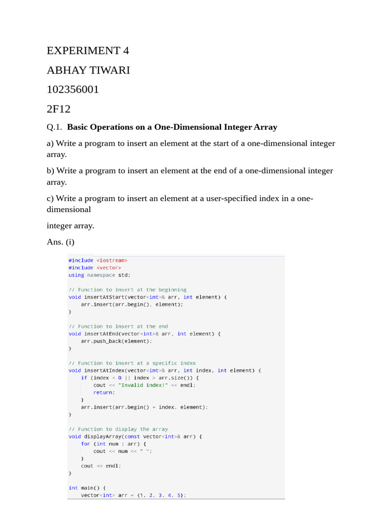 Dsa Assignment 4 Abhay Tiwari - 102356001 | PDF