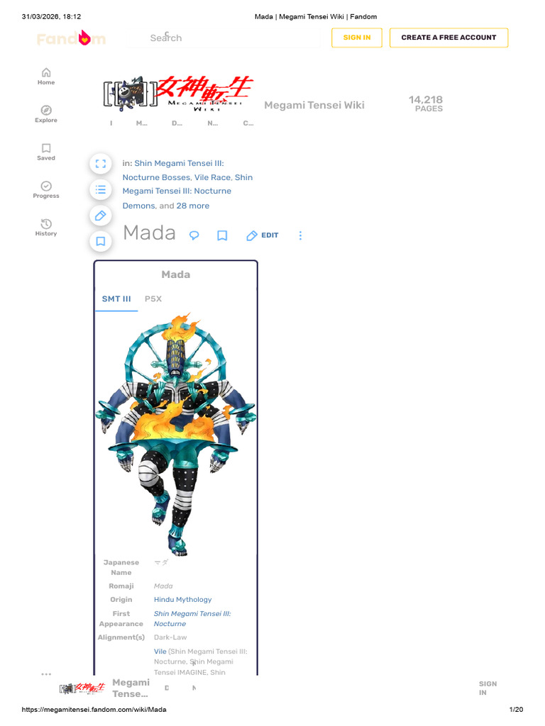 Mada - Megami Tensei Wiki - Fandom | PDF
