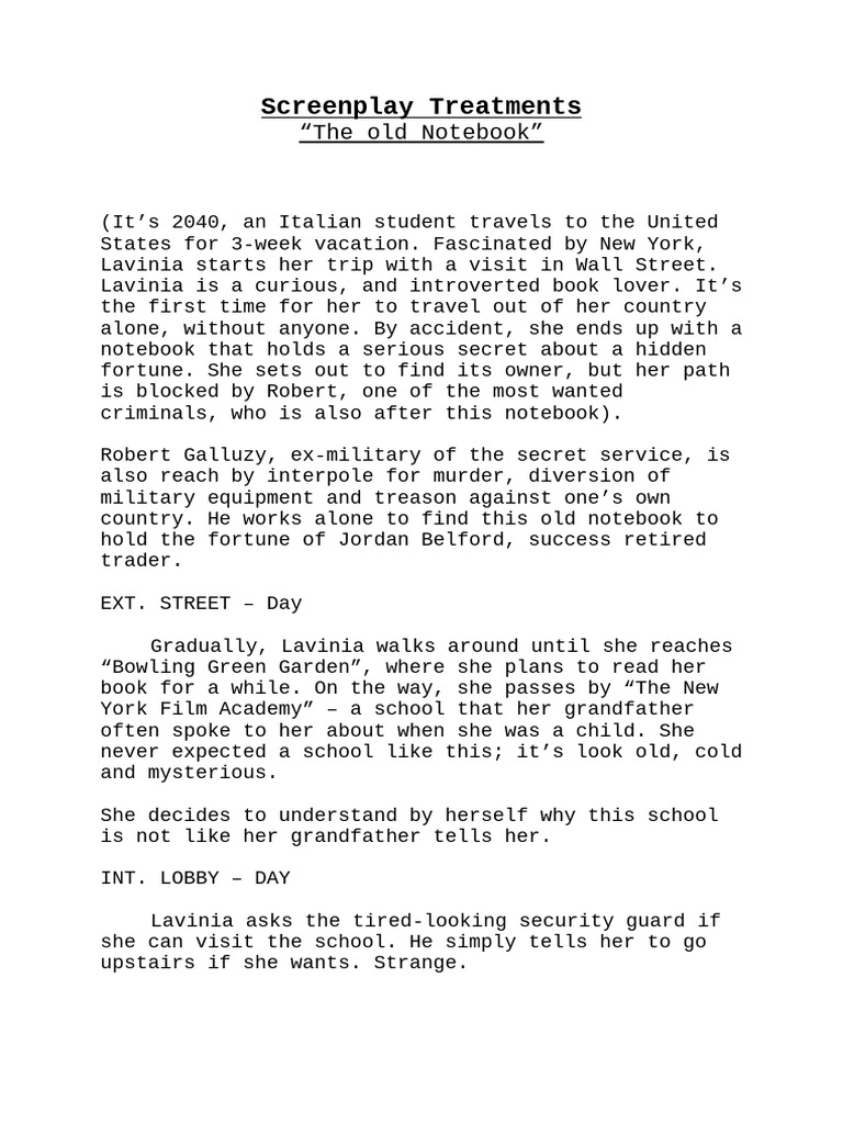 Screenplay Old Notebook | PDF