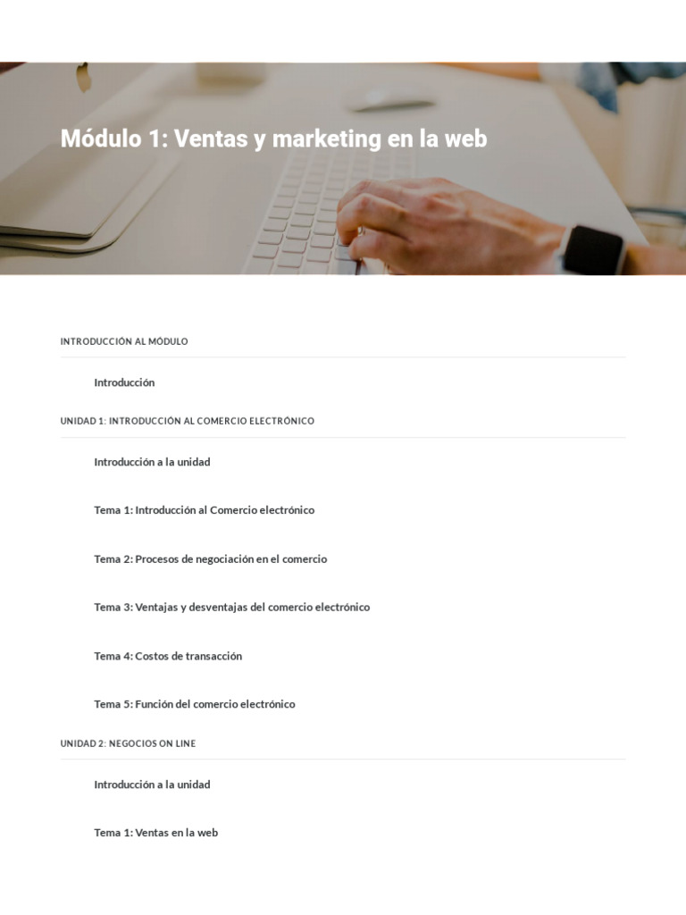 Modulo 1 | PDF | Comercio electrónico | Marketing