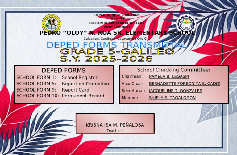 Deped Forms Transmittal | PDF