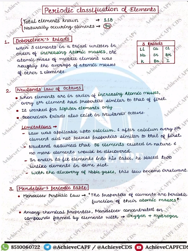 Periodic Classification | PDF