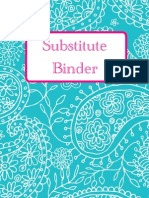 Turquoise Paisley Substitute Binder Cover