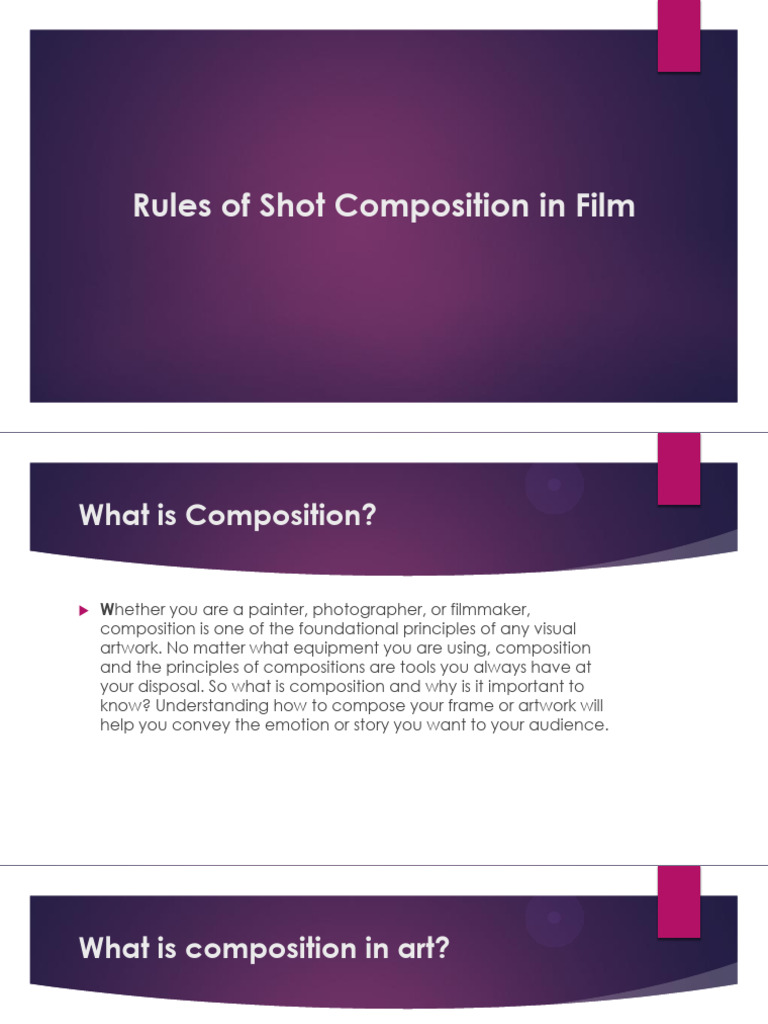 Rules of Shot Composition in Film | PDF | Composition (Visual Arts ...