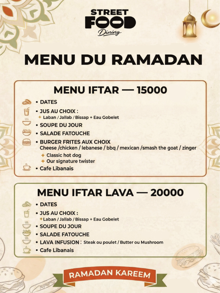 Menu Ramadan Final Cmyk | PDF