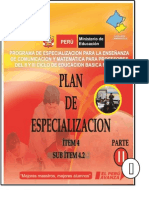 Plan de Especializacion (I Parte)