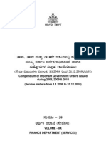 Karnataka Finance Dept Circulars 2008 2009 2010