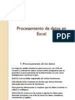 Procesamiento de Datos en Excel 2010