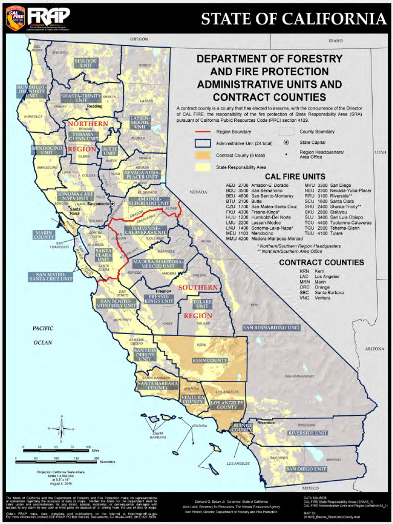 Cal Fire Regional Map Compressed | PDF