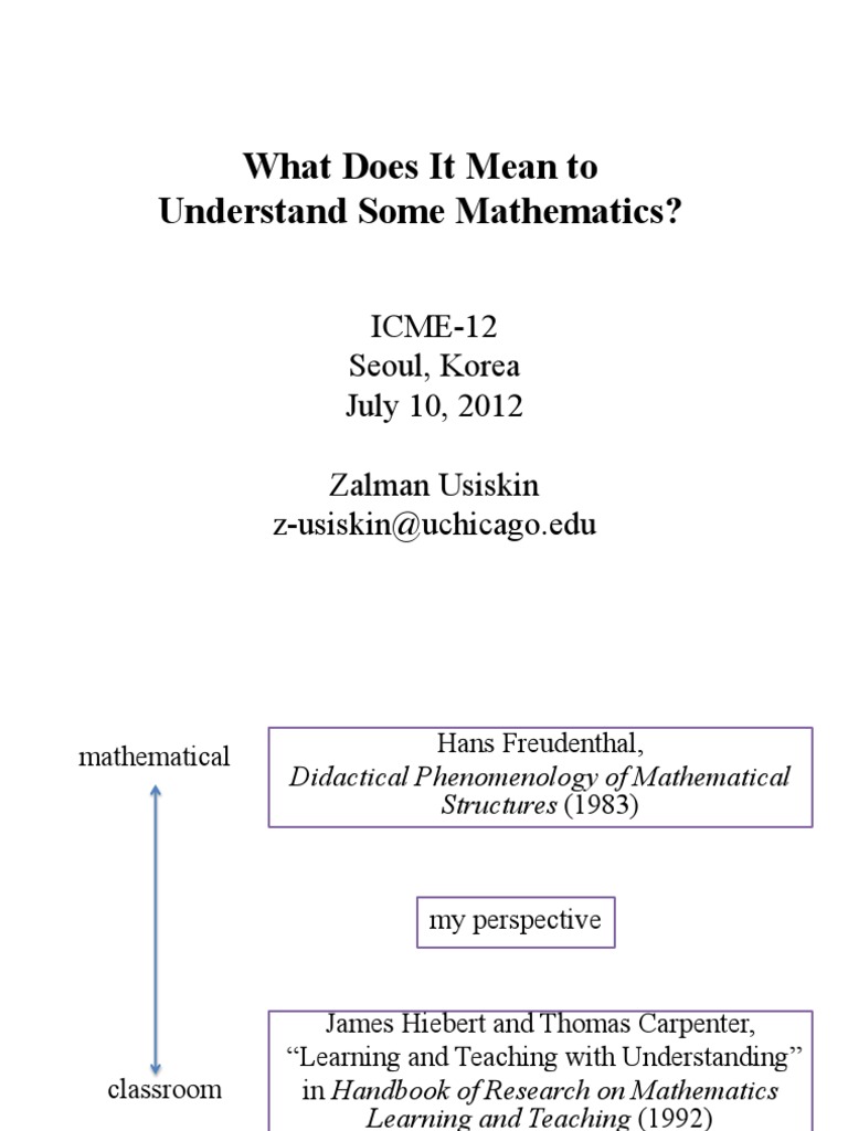 Understanding Mathematics Comprehension | PDF | Multiplication ...