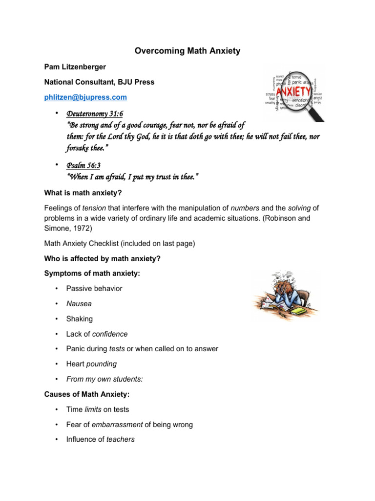 Overcoming Math Anxiety | PDF