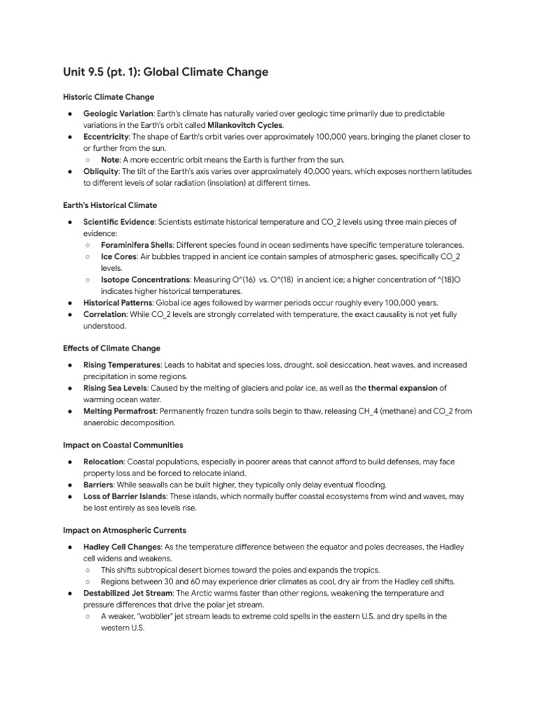Climate Change - Causes and Effects | PDF | Earth | Climate Change
