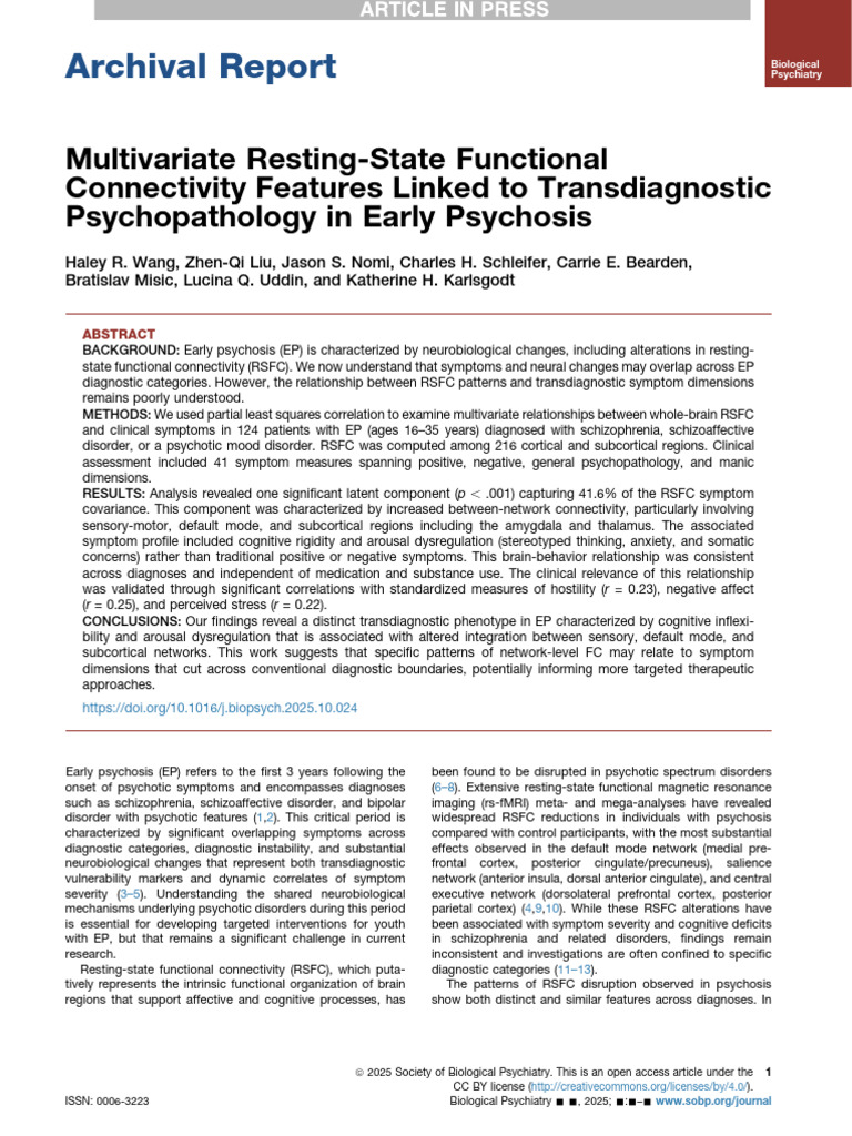 Multivariate Resting-State Functional Connectivity - Think Neuro | PDF