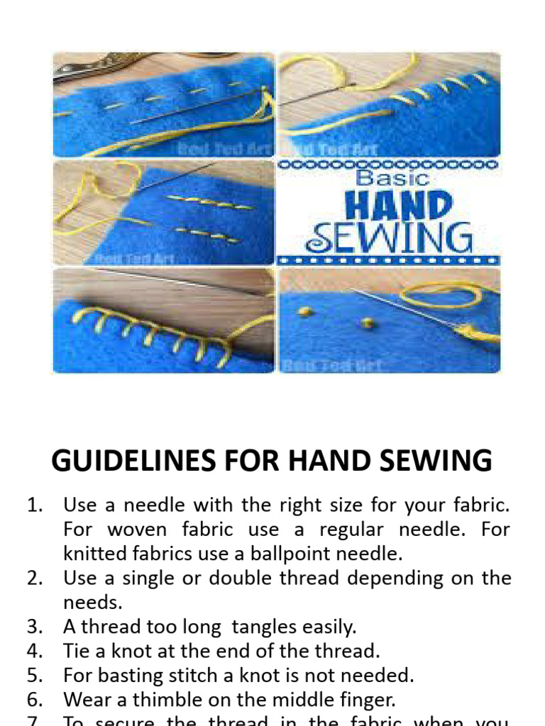 Basic Hand Sewing | PDF