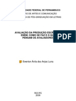 Avaliação da produção escrita no ENEM segundo avaliadores