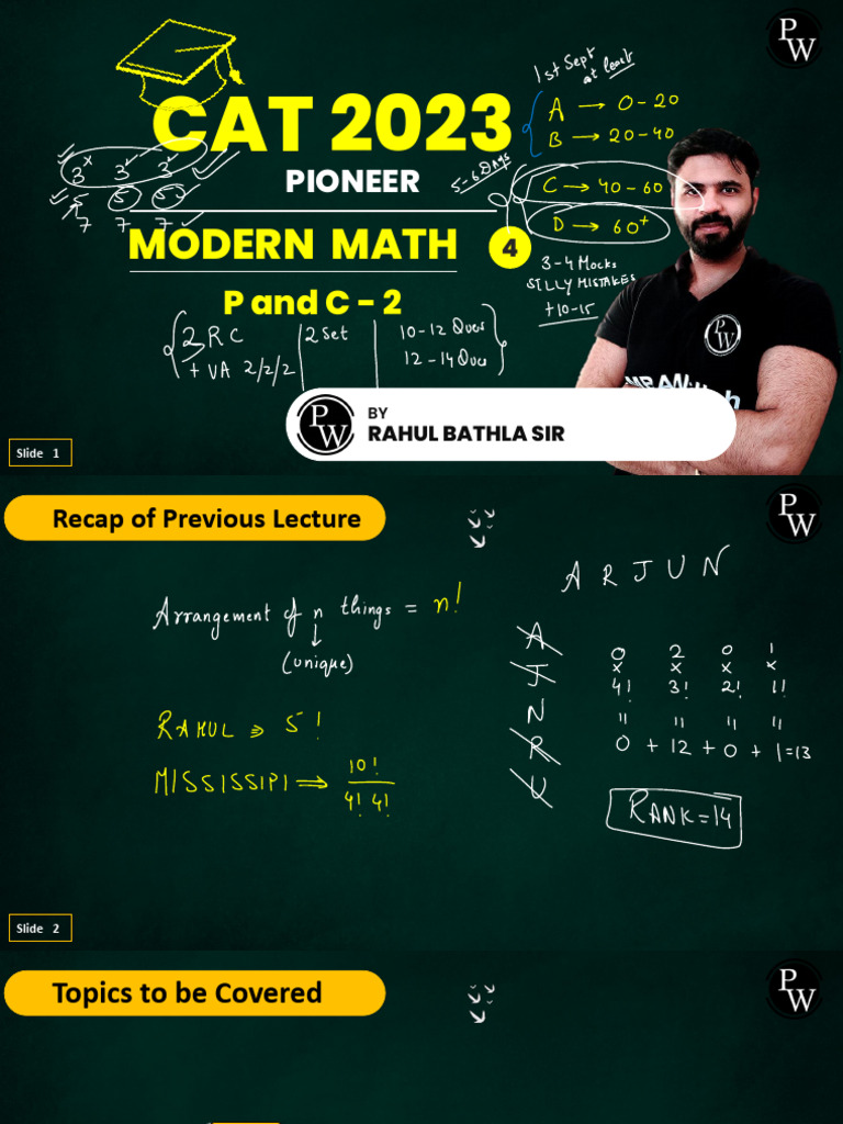 Modern Maths 04 - P and C - 2 Combination - Permutation - Class Notes ...
