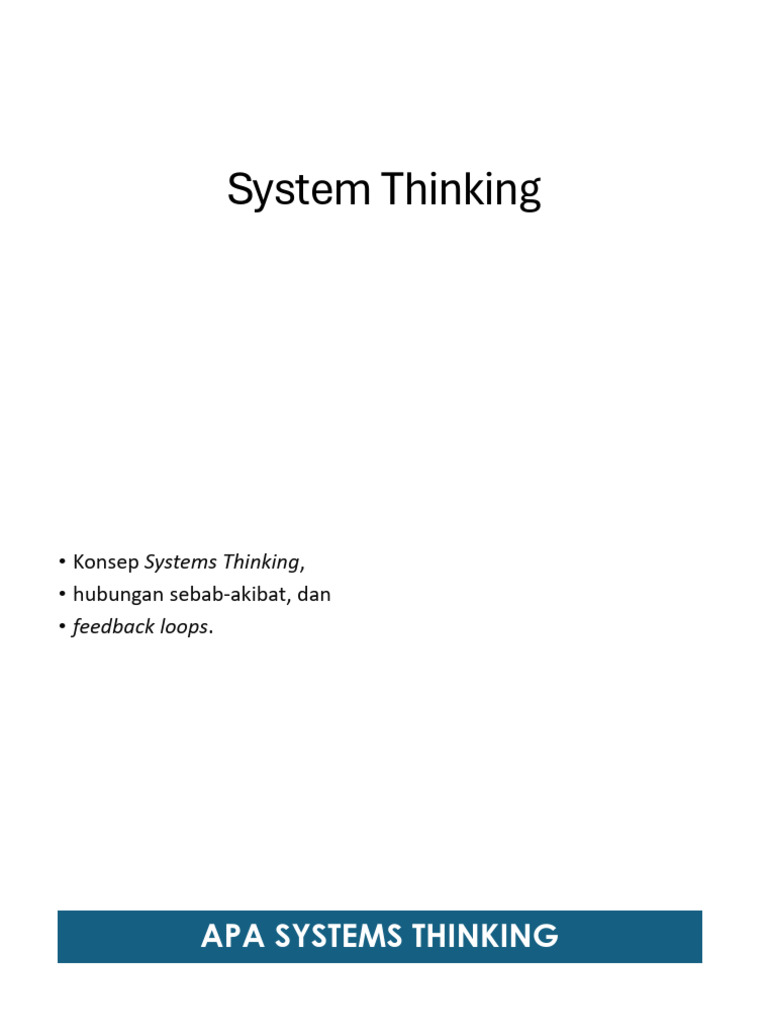 3.. System Thinking | PDF
